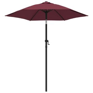 vidaXL Parasol 200x224 cm aluminium bordeauxrood
