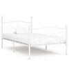 vidaXL Bedframe met lattenbodem metaal wit 90x200 cm
