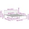 vidaXL Bedframe Bruin en zwart 180 x 200 cm Massief grenenhout