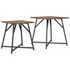 vidaXL Bijzettafelset 2 pcs Gerookt Eiken en Zwart