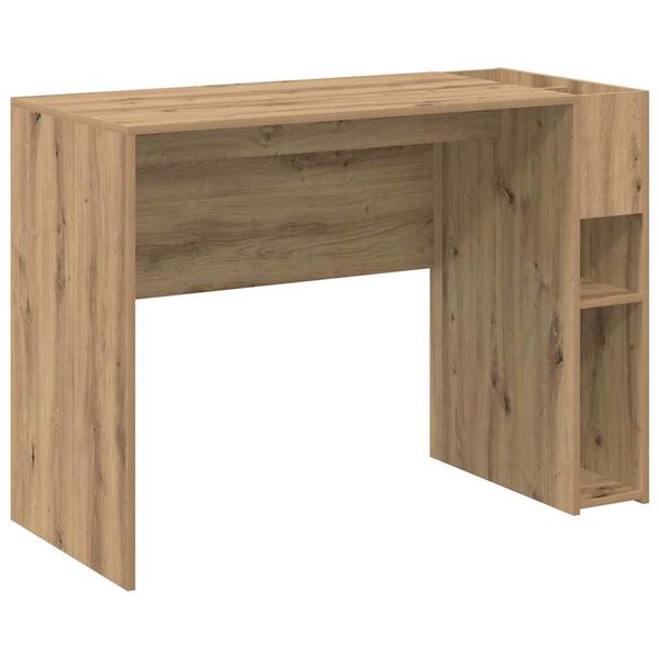 vidaXL Bureau Artisan Eiken 109 x 50 x 78 cm Bewerkt hout