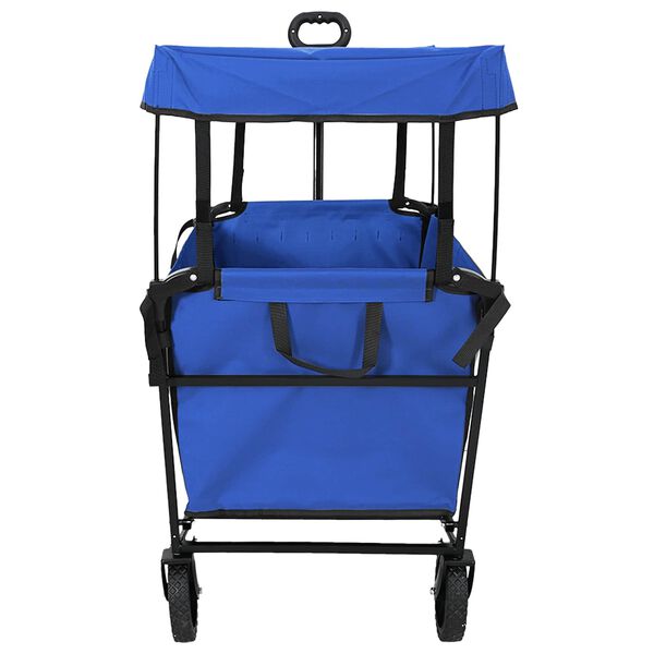 vidaXL Vouwbare Handtrolley Zwart 105 x 56.5 x 116 cm Oxford Stof
