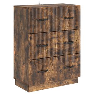 vidaXL Ladenkast Gerookt eiken 66 x 34,5 x 87 cm Bewerkt hout