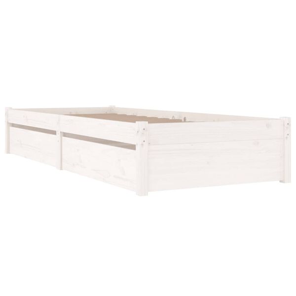 vidaXL Bedframe met lades wit 100x200 cm