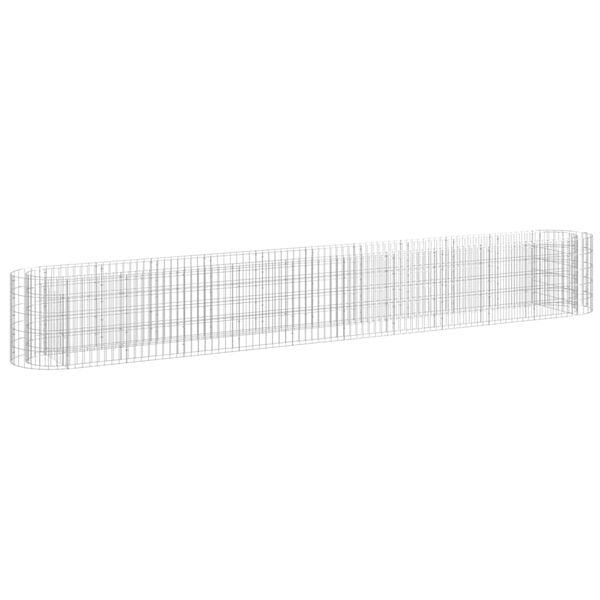 vidaXL Gabion plantenbak verhoogd 400x50x50 cm gegalvaniseerd ijzer