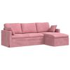 vidaXL Bank Roze 228 x 134 x 80 cm Fluweel