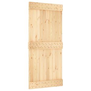 vidaXL Schuifdeur NARVIK Naturel en Zwart 100 x 210 cm (213,5 cm)