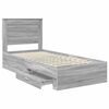 vidaXL Bedframe met lade met hoofdeinde met opslag Bewerkt hout