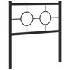 vidaXL Hoofdbord 80 cm metaal zwart