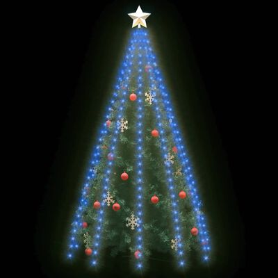 vidaXL Kerstboomverlichting met 250 LED's blauw net 250 cm
