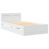 vidaXL Bedframe met hoofdeinde zonder matras 90x200 cm wit