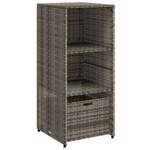 vidaXL Tuinkast 50x55x115 cm poly rattan grijs