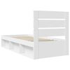 vidaXL Bedframe met hoofdeinde Wit 90 x 200 cm Massief grenenhout