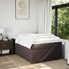vidaXL Boxspring met matras stof donkerbruin 120x200 cm
