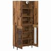 vidaXL Hoge kast Oud hout 69,5 x 34 x 180 cm Bewerkt hout