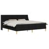 vidaXL Bedframe met matras met hoofdeinde Zwart 180 x 200 cm Polyester