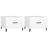 vidaXL Salontafel 2 st met metalen poten 50x50x40 cm wit
