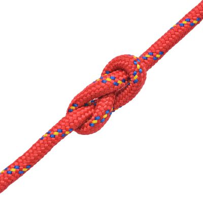 vidaXL Boot touw 16 mm 250 m polypropyleen rood
