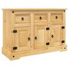 vidaXL Dressoir "Corona" Bruin 112x44x78 cm Massief Hout Mexicaans Dennenhout