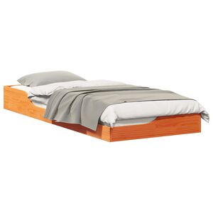 vidaXL Bedframe Wasbruin 80 x 220 cm Massief grenenhout