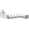 vidaXL 7-delige Loungeset met kussens poly rattan bruin