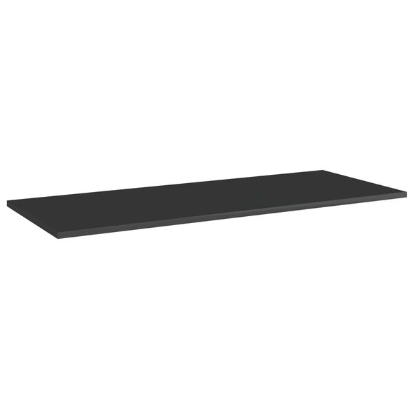 vidaXL Wandschappen 4 st 100x40x1,5 cm spaanplaat hoogglans zwart