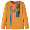 Kindershirt met lange mouwen 92 donkerokerkleurig