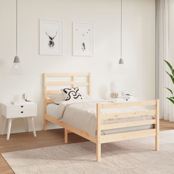 vidaXL Bedframe massief hout 90x190 cm