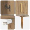 vidaXL Hoge kast 2 pcs Artisan Eiken Bewerkt hout