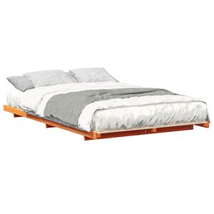 vidaXL Bedframe Wasbruin 120 x 200 cm Massief grenenhout