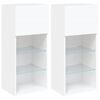 vidaXL Tv-meubels met LED-verlichting 2 st 40,5x30x90 cm wit