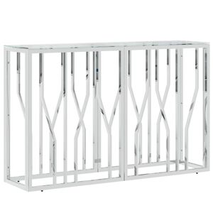 vidaXL Wandtafel 110x30x70 cm roestvrij staal en glas