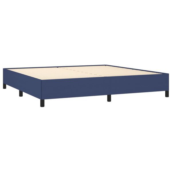 vidaXL Bedframe zonder matras stof blauw 200x200 cm