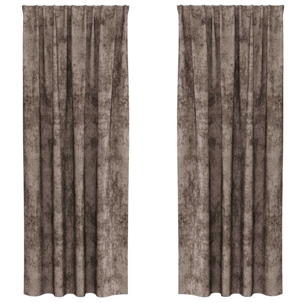 vidaXL Velvet Gordijnen 2 pcs Cappuccino 245 x 140 cm Fluweel