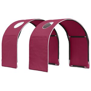 vidaXL Bedtunnel 2 pcs Rood 211 x 52,5 x 2 cm Polyester