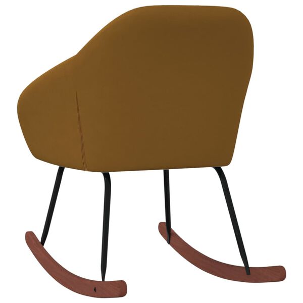 vidaXL Schommelstoel stof bruin