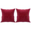vidaXL Tweezitsbank met kussens 140 cm fluweel wijnrood