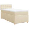 vidaXL Boxspring met matras stof cr&egrave;mekleurig 90x200 cm