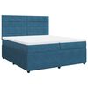 vidaXL Boxspring met matras fluweel blauw 200x200 cm