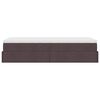 vidaXL Ottoman bed met matras 100x200cm stof donkerbruin