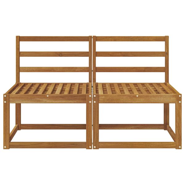 vidaXL 2 Stuk Buiten Midden Sofa Massief Acaciahout Naturel