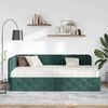 vidaXL Hoekbedframe met matras Donkergroen 90 x 190 cm Fluweel