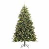 vidaXL Kunstmatige Scharnier Kerstboom met Cones Groen 240 cm