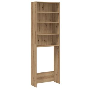 vidaXL Wasmachinekast 64x24x190 cm artisanaal eikenkleur