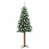 vidaXL Slanke Kerstboom Groen 180 cm PVC en massief dennenhout