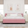 vidaXL Boxspringbed met matras Roze 180 x 200 cm Fluweel