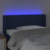 vidaXL Hoofdbord LED 93x16x78/88 cm stof blauw