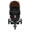vidaXL Kinderwagen met 3 wielen taupe en zwart