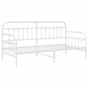 vidaXL Bedframe voor een daybed Wit 90 x 190 cm Gepoedercoat staal