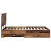 vidaXL Bedframe met hoofdeinde Oudhout 120 x 190 cm Bewerkt hout